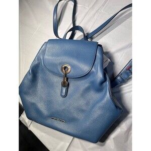 Michael Kors Dusty Blue Pebbled Leather Mini Backpack